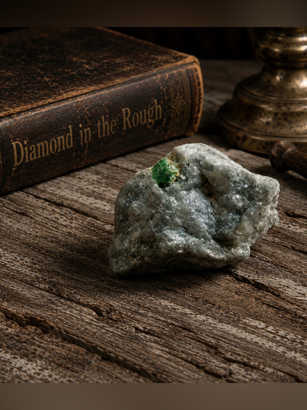 6.8ct Rough Diamond in the Rough w/ small Glauconite Matrix attached‼️